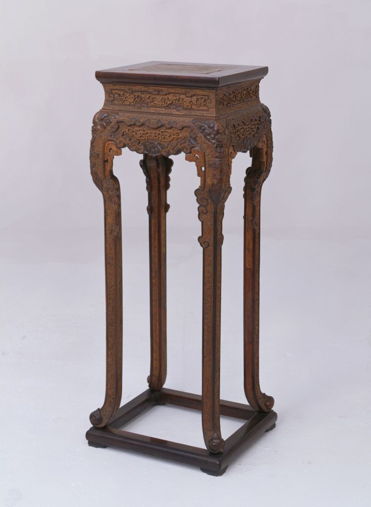 图片[1]-Red sandalwood inlaid with boxwood incense table-China Archive